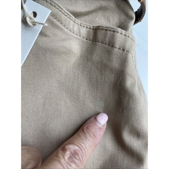 NWT Gloria Vanderbilt Anita Capri Pants Size 12 Perfect Khaki Stretch Belted - Picture 15 of 15